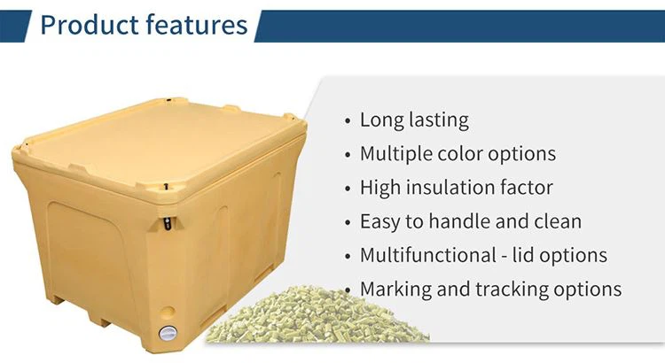 HDPE seafood use insulated tub