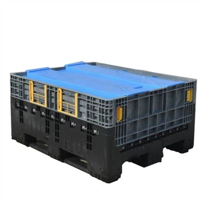 Contenitore per pallet con contenitori pieghevoli in plastica