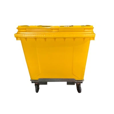 Contenitore di rifiuti di plastica mobile 660L con fondo di ferro